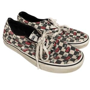 Vans Doheny Cherry Cherries Checker Black White Checkerboard‎ Shoes Women Size 8